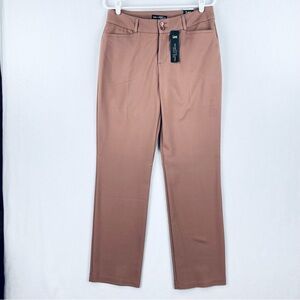 Lee Women’s Cognac Pants Size 12M Straight leg Regular fit Stretch NWT